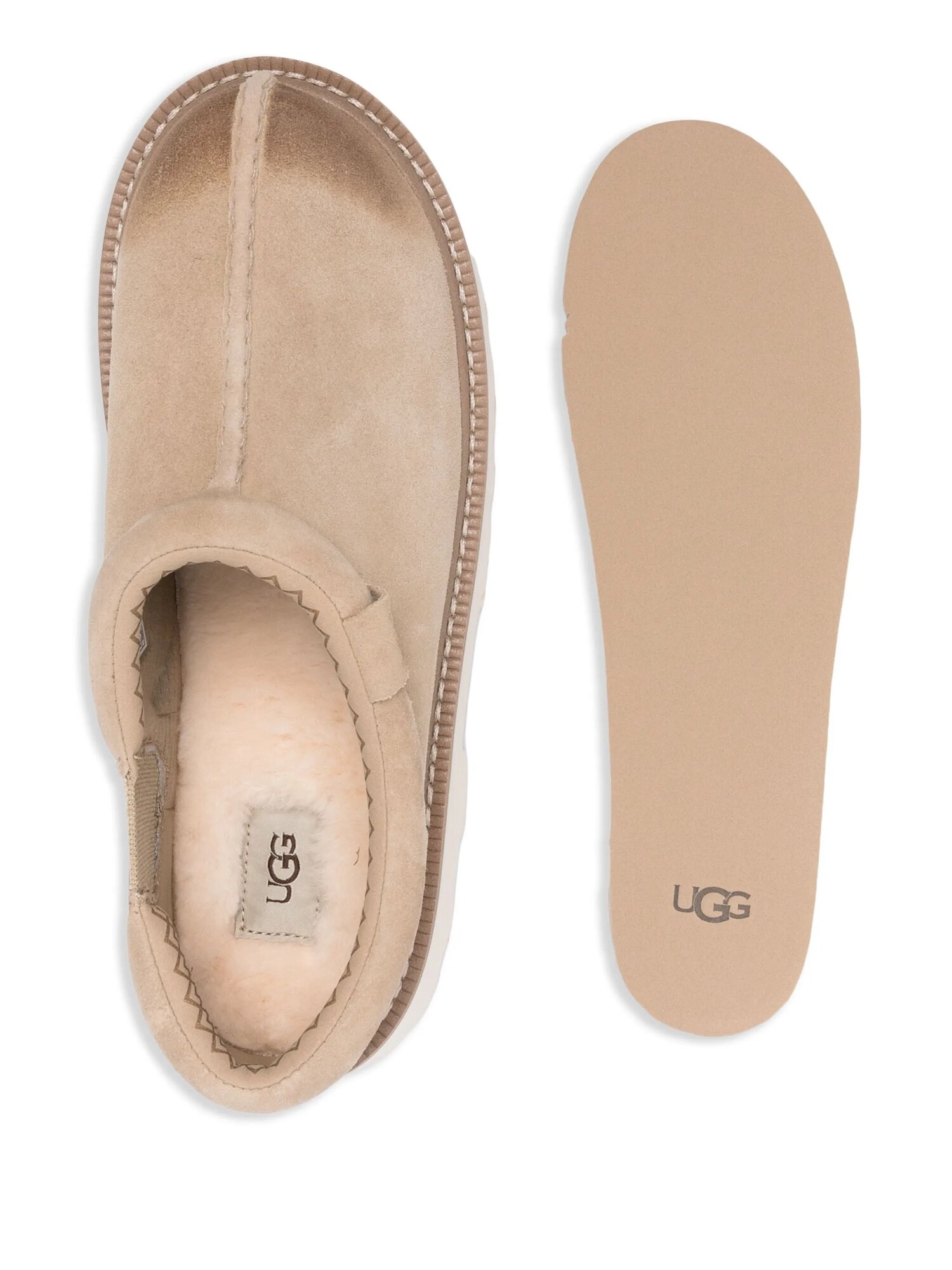 Угги UGG Tasman, размер 8 US, бежевый, коричневый, белый — фото 1
