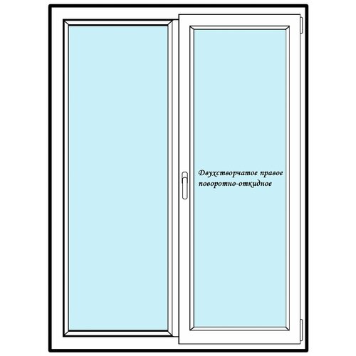 Окно ПВХ Шир х Выс 950х650 Melke 70 мм правое двухстворчатое пов-отк2-х камерный мультипакет москитная сетка - арт 51313956354 цвет с 2х сторон Шоколадно-коричневый 17566₽