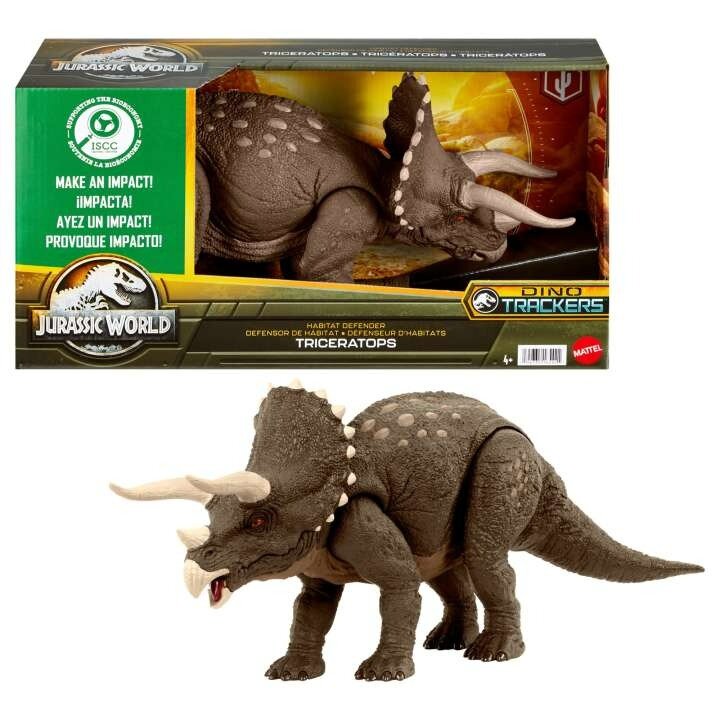 Фигурка-сюрприз Mattel Jurassic World Dino Trackers, Triceratops HPP88, 18 см, 1 шт.