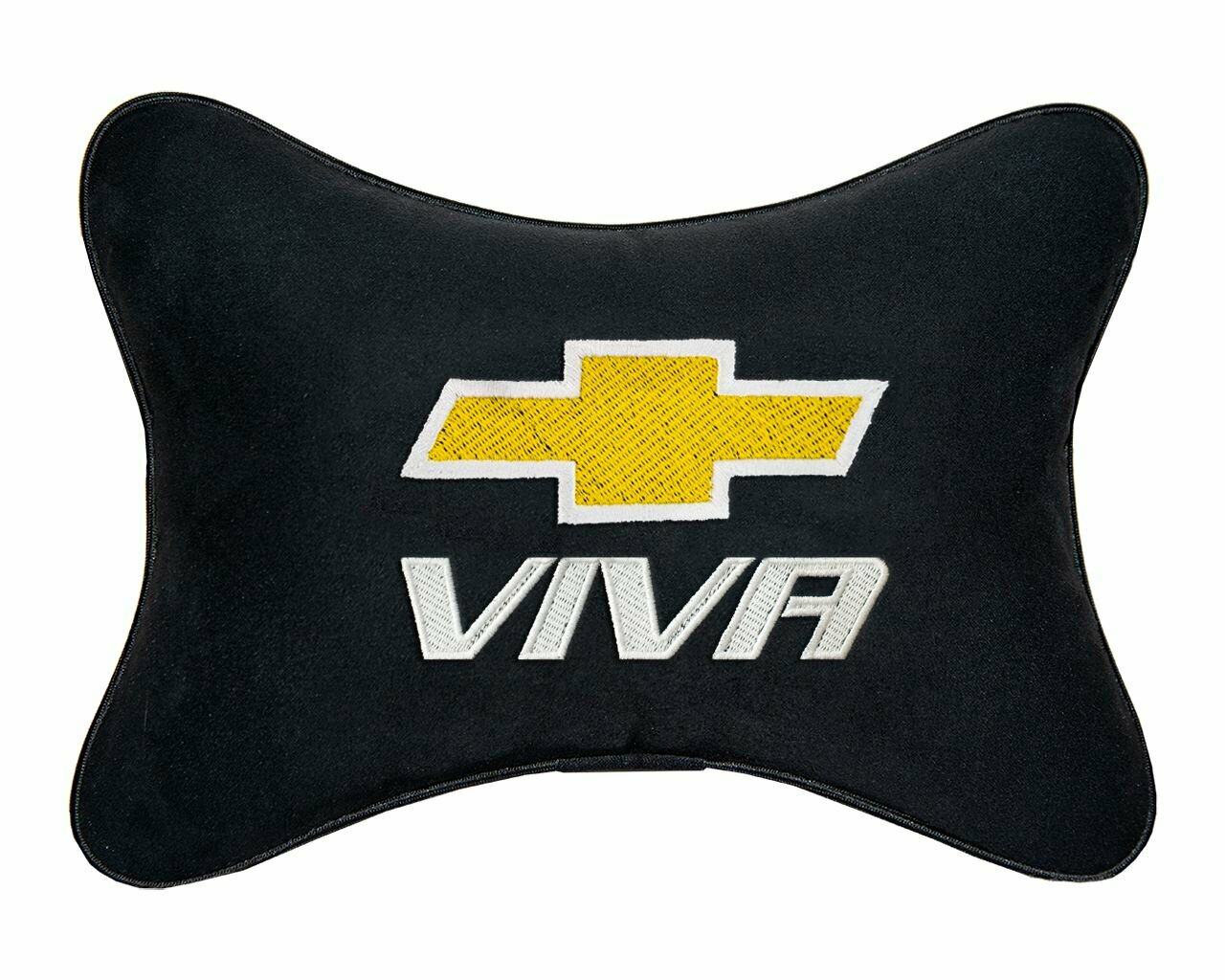 Подушка на подголовник черная алькантара CHEVROLET Viva