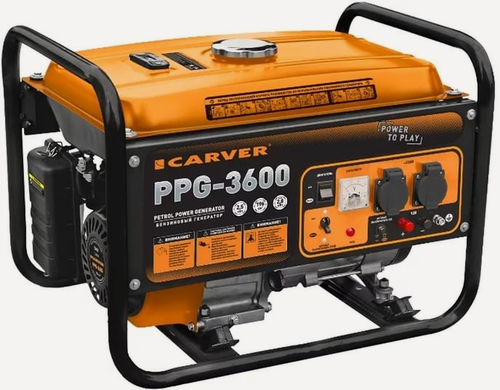 Изображение товара Бензиновый генератор CARVER PPG-3600 LT-168F-1 01.020.00003