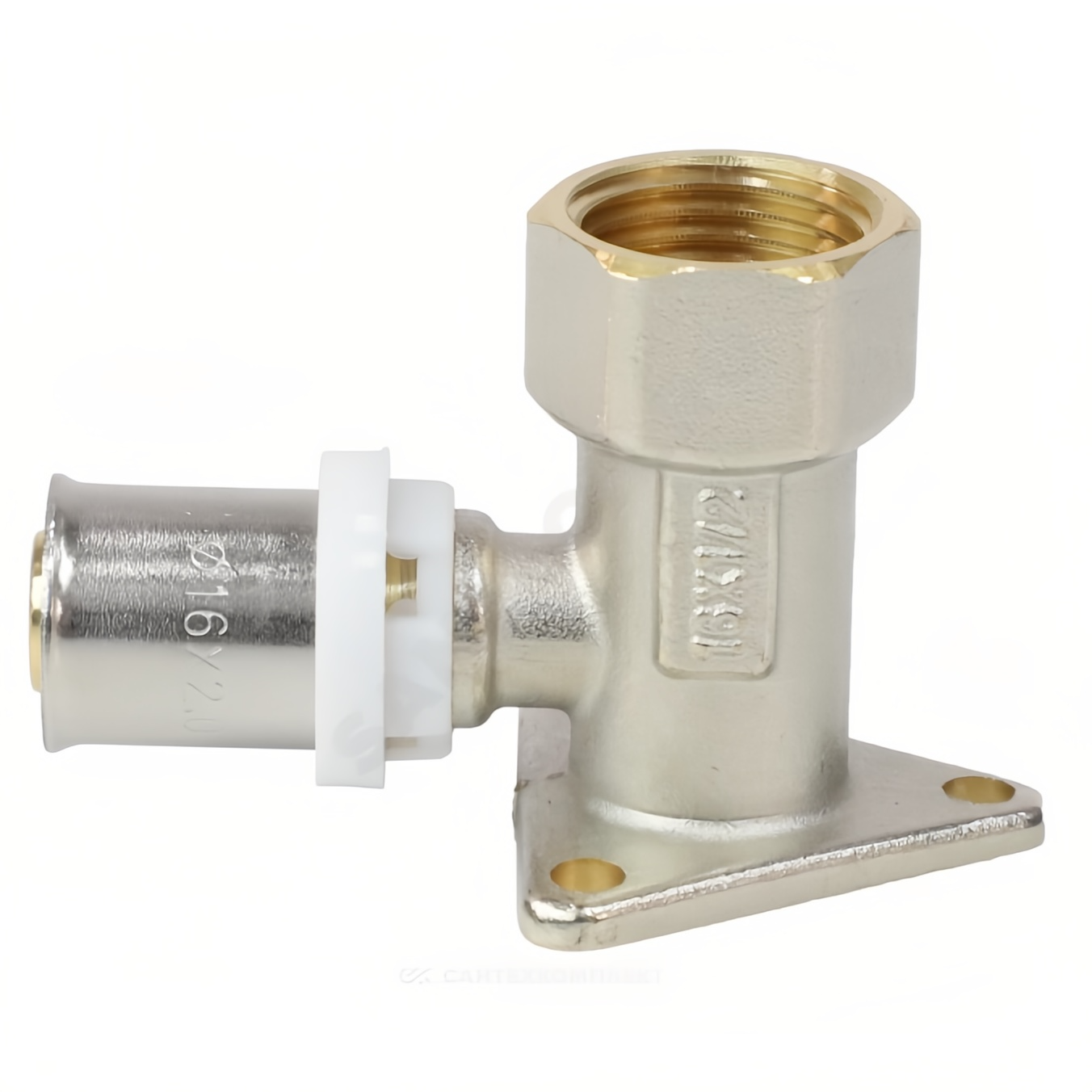 Водорозетка МП латунь никель пресс Дн 20х1/2