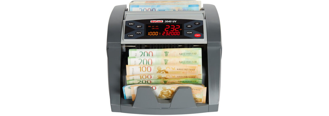 Счетчик банкнот DoCash 3040 UV серый