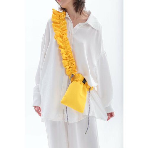 Сумка кросс-боди Tanz Markab, фактура гладкая, желтый