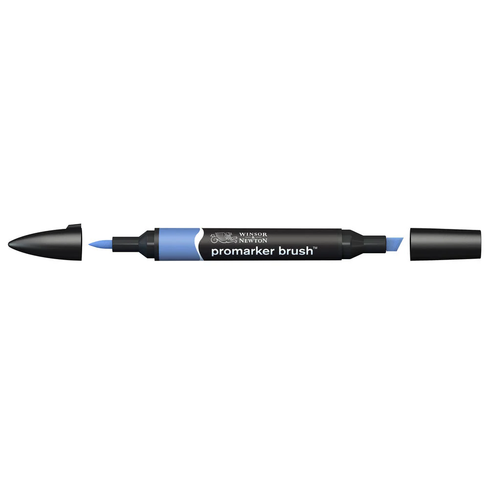 Маркер-кисть двухсторонний Winsor&Newton "Promarker Brush", спиртовой, скошенный/кисть, Китайский синий 204198