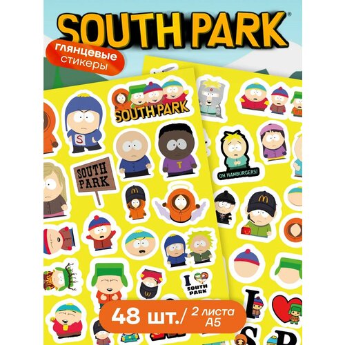 Набор наклеек Stick to Stick Южный парк 20 винил многоразовые 48 штук 370₽