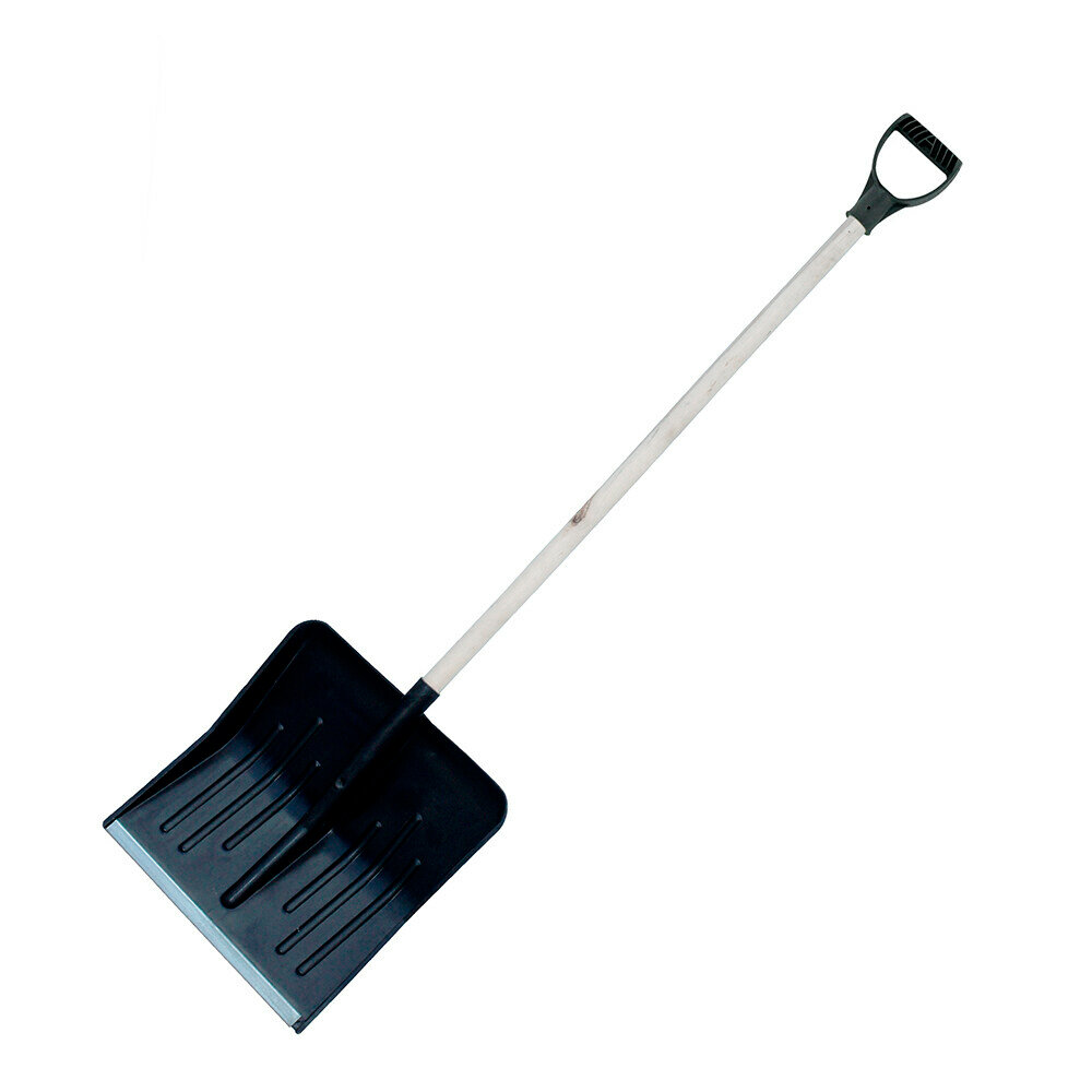Лопата снеговая Павловская Заря полипропилен с деревянным черенком 1300х428 мм (156010)