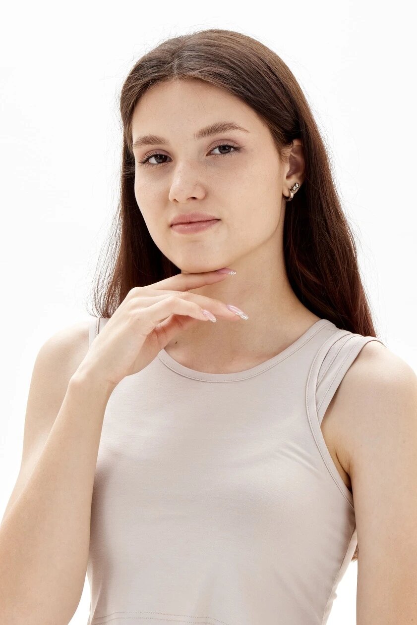 Топ Selfie, размер XS, бежевый — фото 1