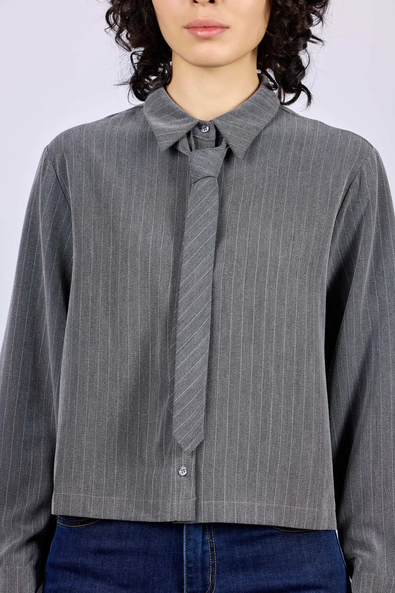 Рубашка Selfie, размер L, серый — фото 1