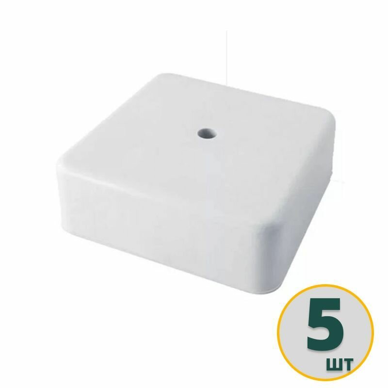 Набор из 5шт. Коробка распаячная КР 100х100х44 ОП белая IP40 TDM SQ1401-0209