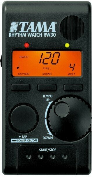 Метроном TAMA RW30, для барабанщиков, ЖК-дисплей, подсветка, питание от ААА батареек, черный