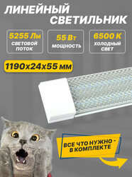 Светильник REXANT линейный светодиодный , длина 119см, 55 Вт, белый свет