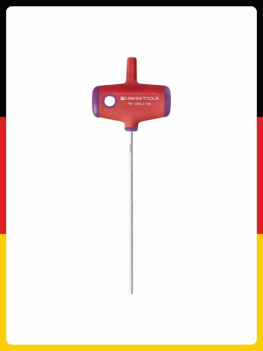 Отвертка PB SWISS TOOLS для внутреннего шестигранника, с Т-образной рукояткой, шестигранник: 2 мм