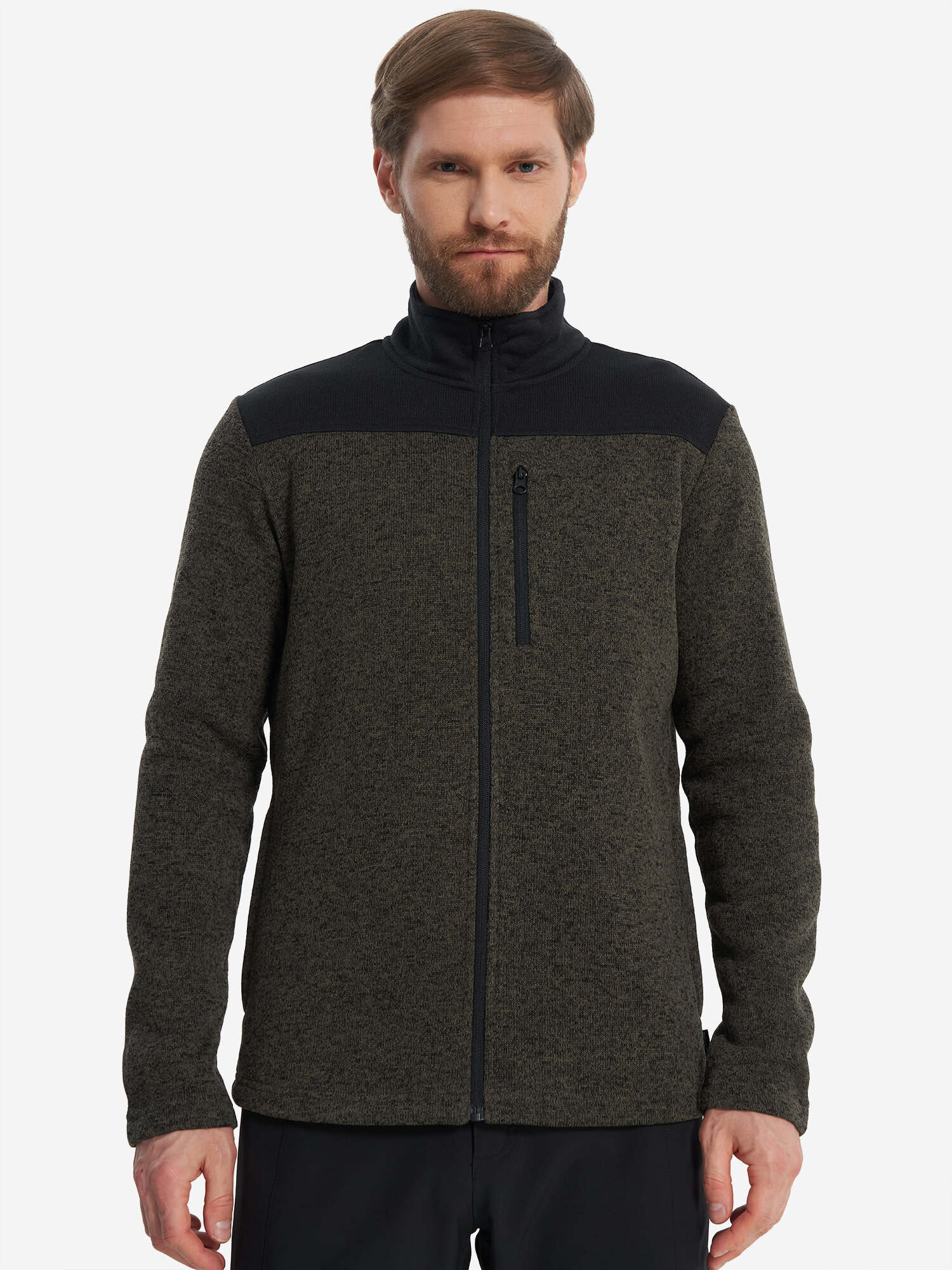 Джемпер OUTVENTURE, размер 50, коричневый, черный — фото 1