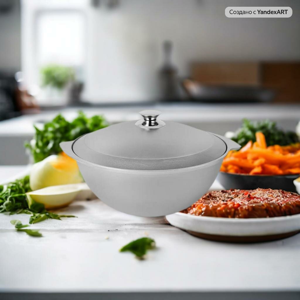 Алюминиевый казан Kukmara с крышкой для приготовления плова, высококачественный, идеален для вашей кухни