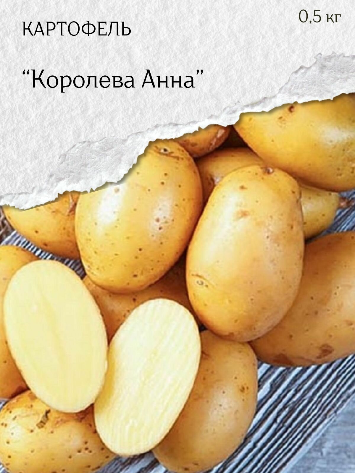 Картофель семенной белый Королева Анна клубни на посадку 500 гр.