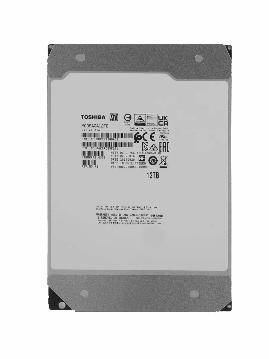 Жесткий диск SATA-III 12TB MG09ACA12TE 512Mb 3.5"