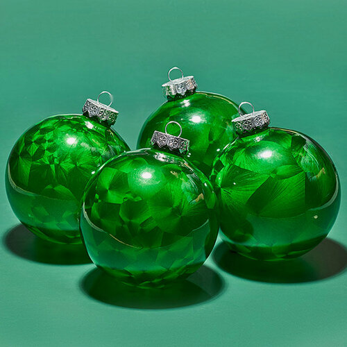 Изображение товара Елочные ПЭТ шары Albertine - Christmas Green 10 см, 4 шт, Winter Deco, 1000573