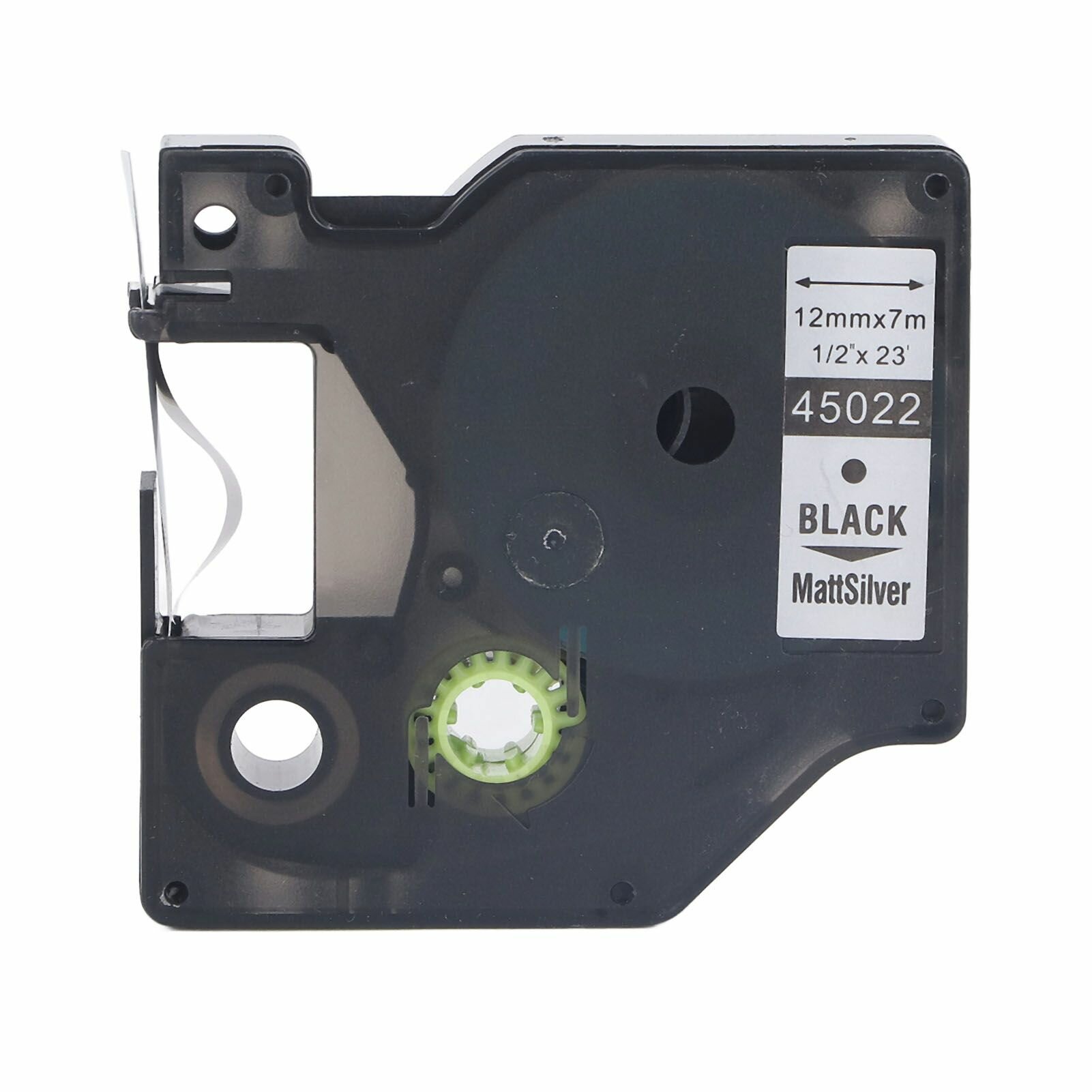 Совместима с клейкой лентой для этикеток DYMO D1 12 мм Печать наклеек 12 мм яркий серебристый фон с черным текстом