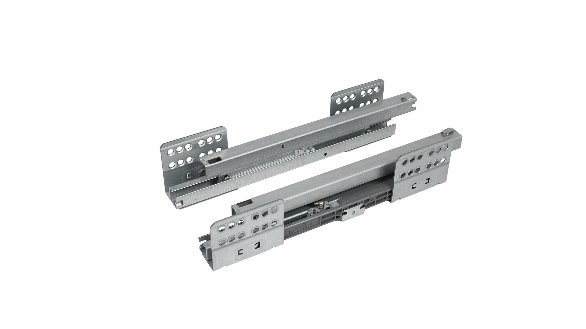 Направляющие старт полного выдвижения с доводчиком. Скрытый монтаж (50 см).