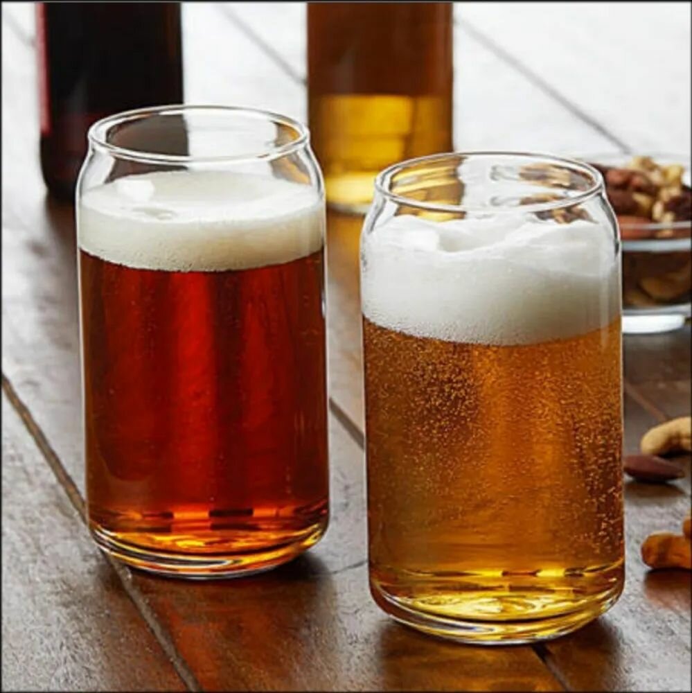 Бокал для пива/коктейлей "Банка"; стекло; 454мл. — фото 1