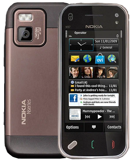 Смартфон Nokia N97 mini, 1 SIM, коричневый