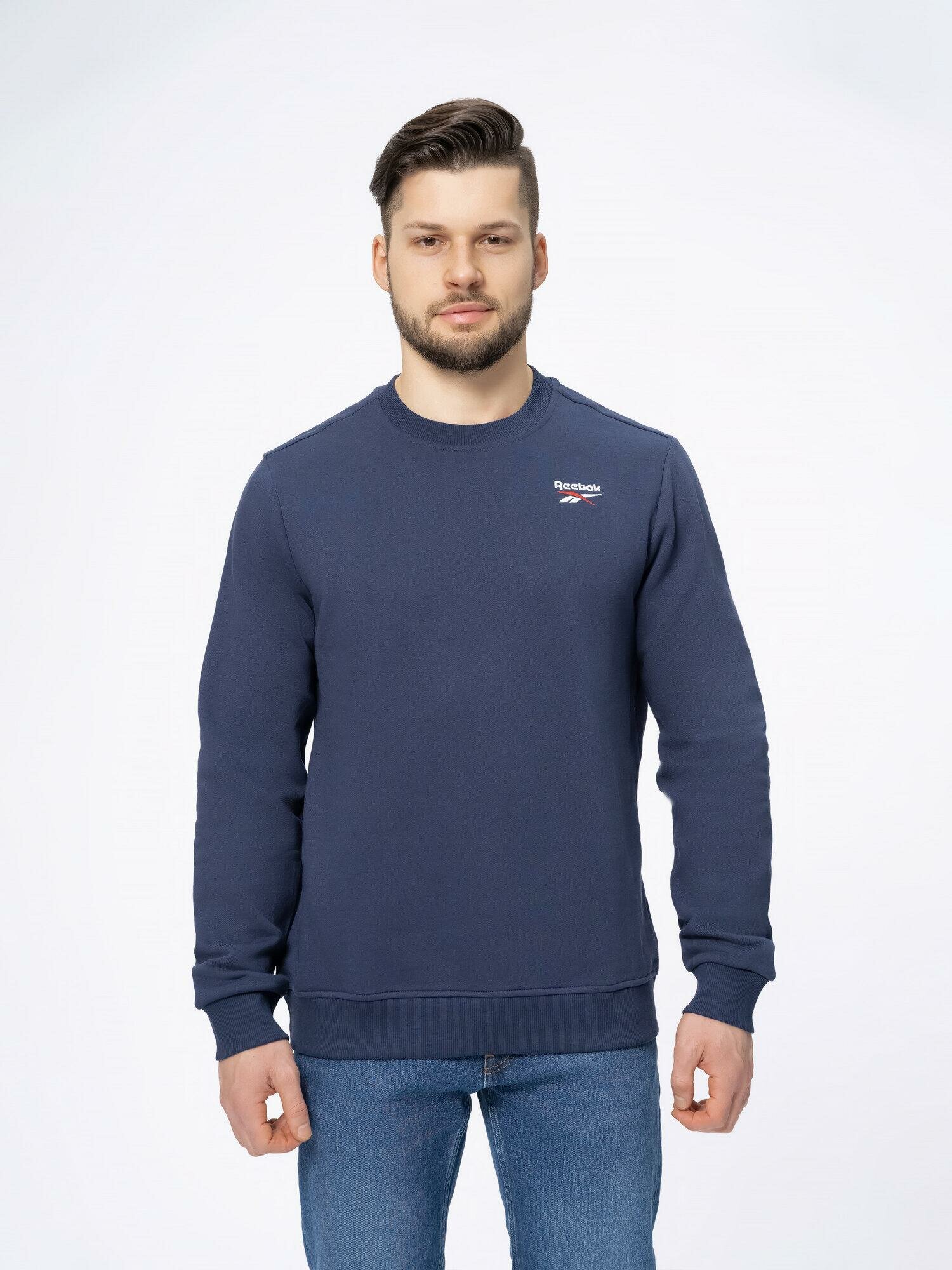 Свитшот спортивный Reebok Identity Small Logo, размер M, , синий