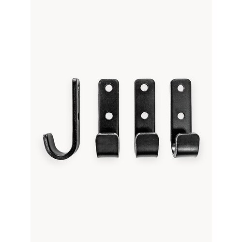 Набор кронштейнов для турника 3 в 1 черные (настенные 4 штуки)