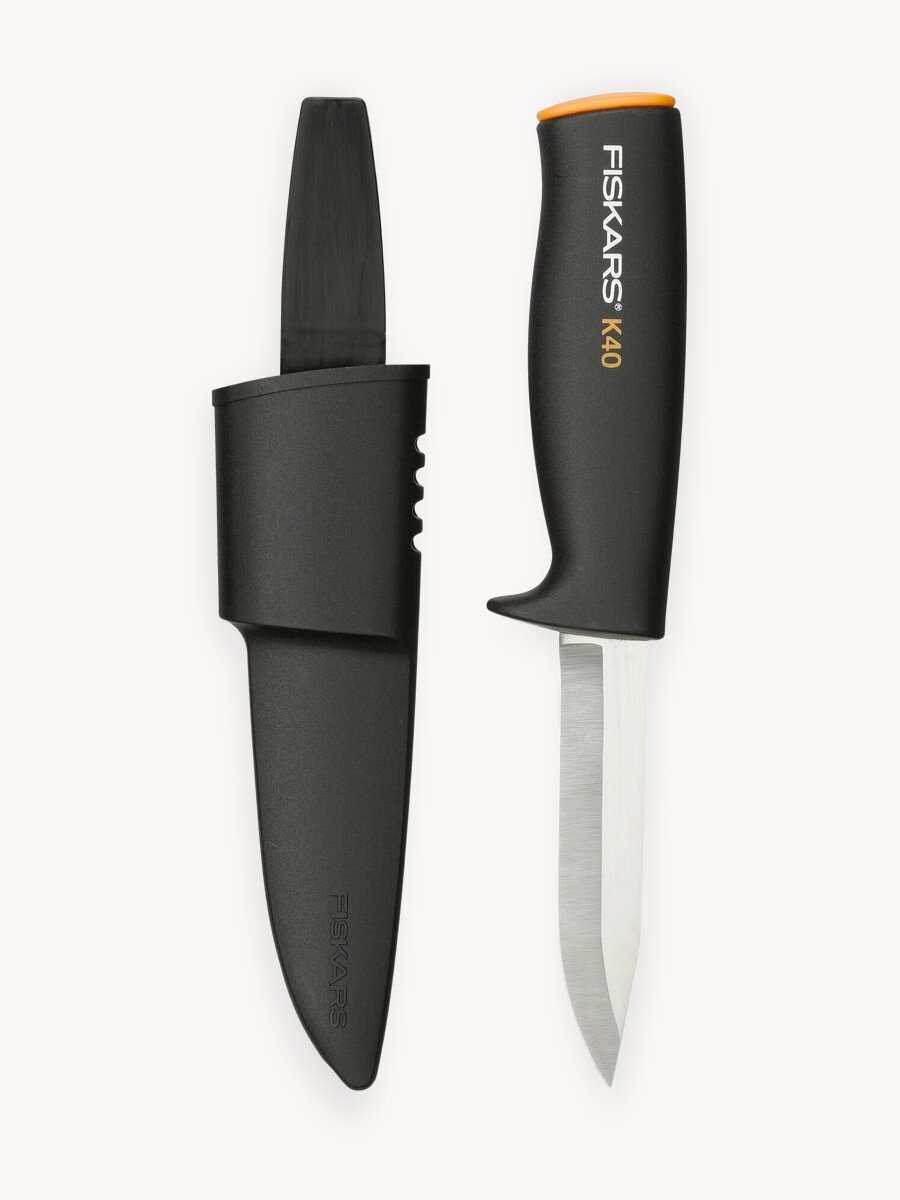 Нож универсальный садовый FISKARS K40 125860 1001622 с фиксированным лезвием, длина 22.5 см