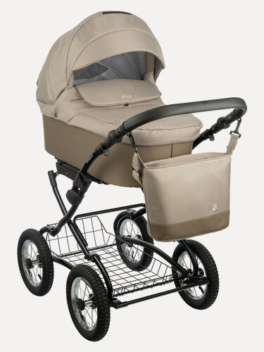 Изображение товара Детская универсальная коляска 2 в 1 Jovola Tessa Classic, всесезонная с реверсивным блоком, (Tc 06), т. бежевый