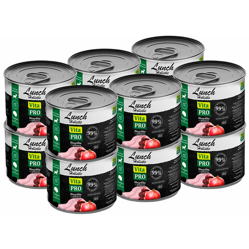 Влажный корм VITA PRO LUNCH беззерновые для щенков всех пород с индейкой и гранатом банка (240 гр х 12 шт)