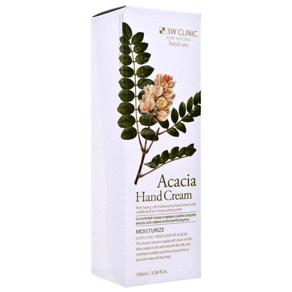 Увлажняющий крем для рук с экстрактом акации 3W Clinic Moisturizing Hand Cream Acacia 100ml