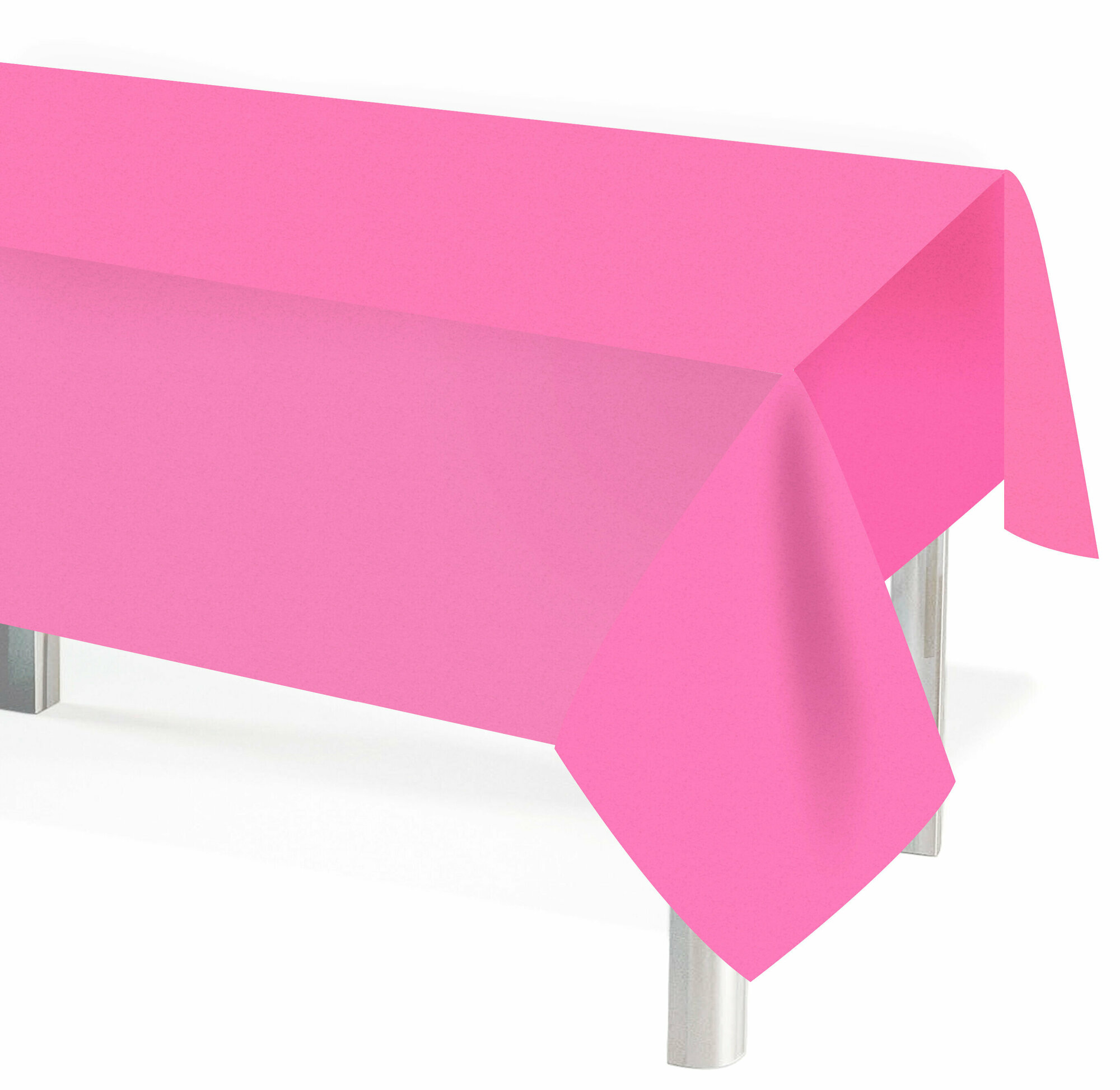 фото Скатерть одноразовая, Мастхэв, Ярко-розовый, 137*274 см, 1 шт.