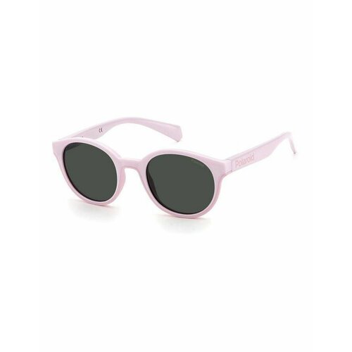 фото Солнцезащитные очки polaroid pld 8040/s 35j m9, прямоугольные, оправа: пластик, поляризационные, для девочек, розовый