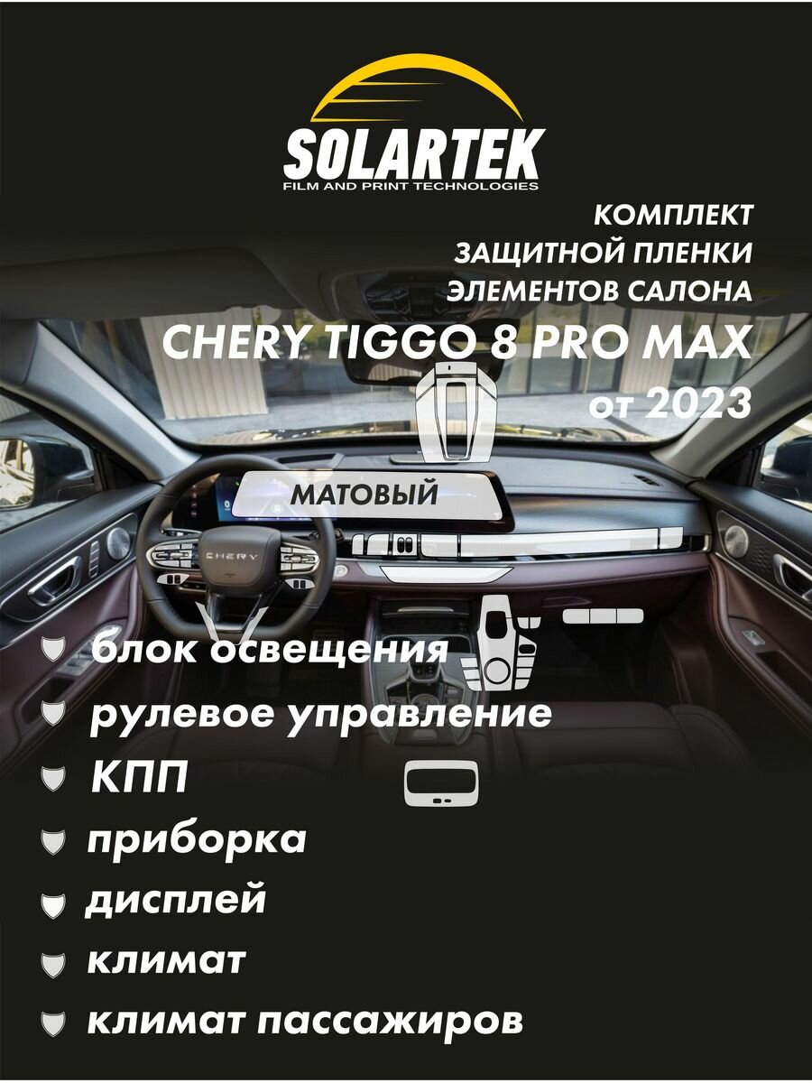 CHERY TIGGO 8 PRO MAX2023 Комплект защитных глянцевых пленок