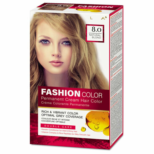 RUBELLA Fashion Color Краска для волос тон 8.0 Natural Blond 50мл