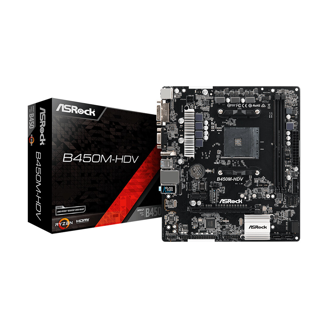 Материнская плата ASRock B450M-HDV R40