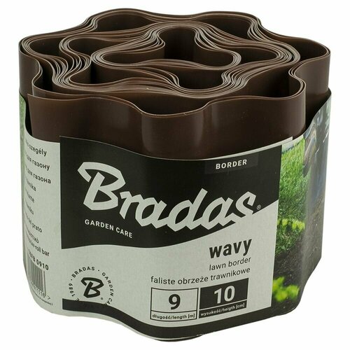 Ограждение для травы Bradas h10 см коричневое