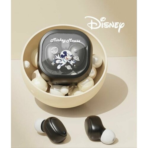 Наушники, беспроводная Bluetooth гарнитура Disney, дисней, цвет черный, микки маус
