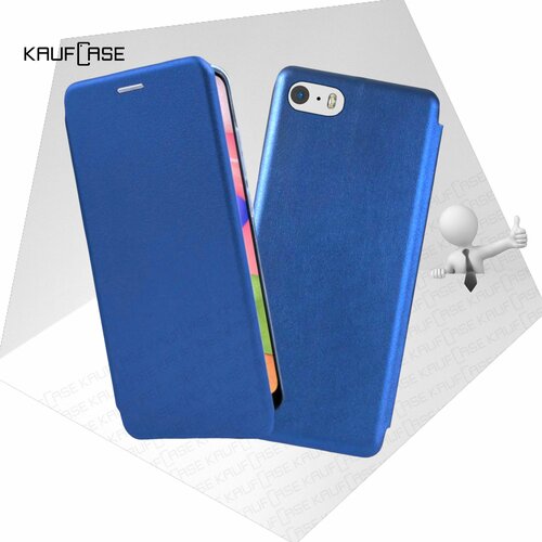 Чехол книжка KaufCase для телефона Apple iPhone 5 /5S /SE (4), синий. Трансфомер чехол книжка kaufcase для телефона apple iphone 5 5s se 4 темно синий трансфомер