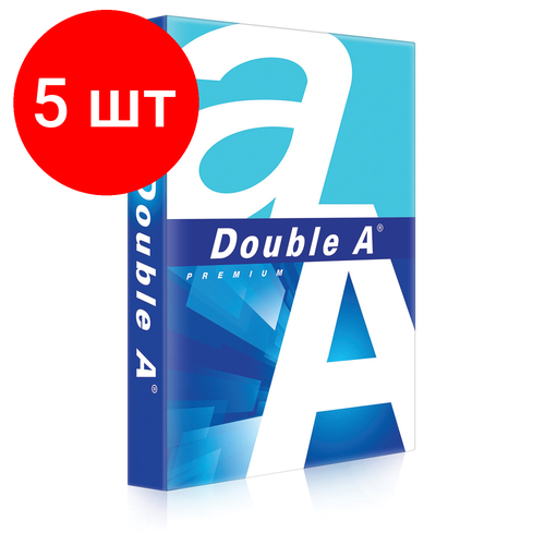 Комплект 5 шт, Бумага офисная А4, 80 г/м2, 500 л, марка А+, DOUBLE A, эвкалипт, 163% (CIE) бумага офисная а4 double a марка а 80 г кв м 500 л 1 шт