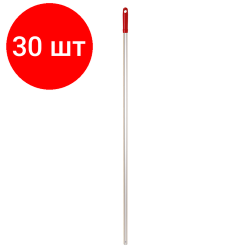Комплект 30 штук, Рукоятка про 'Метлана' 140 см бесшовный алюминий красная