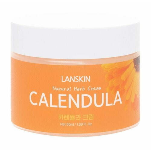 Успокаивающий крем для лица с экстрактом календулы Lanskin Calendula Natural Herb Toner