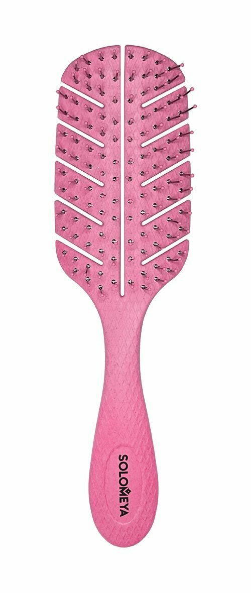 Массажная мини био-расческа для волос Solomeya Scalp Massage Bio Hair Brush Mini Pink