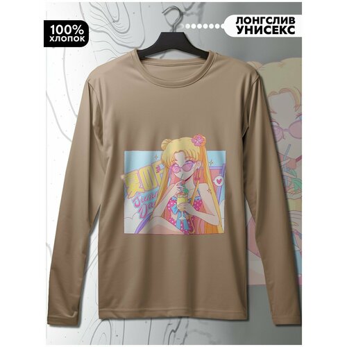 фото Лонгслив hypnotica, размер m, бежевый