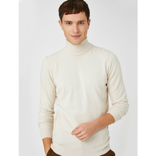 фото Свитер koton, размер 46, белый, бежевый