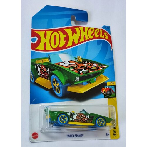 Hot Wheels Машинка базовой коллекции TRACK MANGA зеленая C4982/HKH45 hot wheels stunt track challenge горячие колёса [gba рус версия] platinum 64m