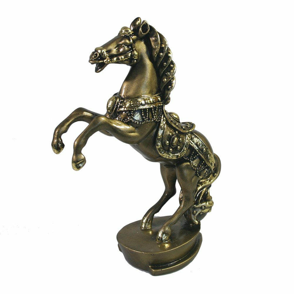 Фигура декоративная Конь на дыбах цв. золото 12х5.5х17см KSMR-718003/SG035