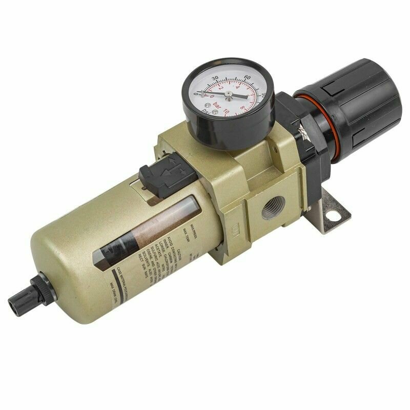 Фильтр-регулятор с индикатором давления для пневмосистем 1/2'(10Мк 4000 л/мин 0-10bar раб. температура 5 -60 )