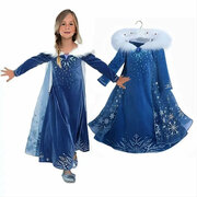 Платье для девочки Эльза зимнее с мехом - размер 120